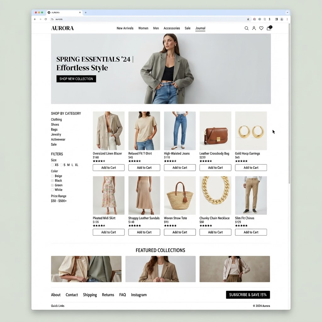 Mockup de tienda online en tablet